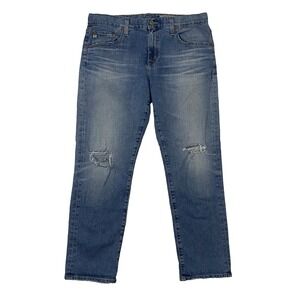 Adriano Goldschmied Ag-ed The Ex Boyfriend Slouchy Slim Blue Denim Jeans Sz 30R